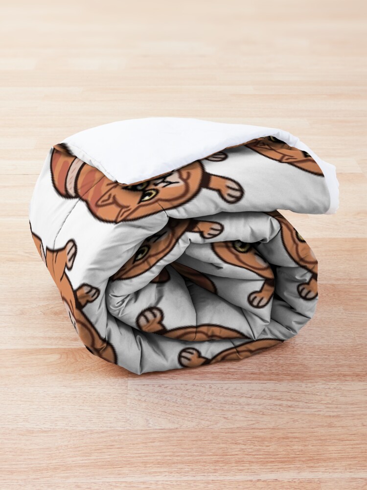 Alternate view of Chubby Cat Loaf meme Comforter