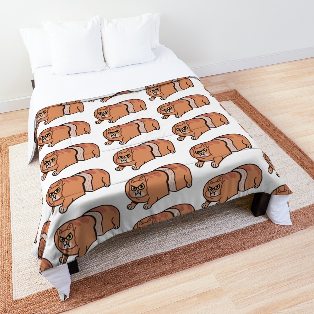 Chubby Cat Loaf meme Comforter