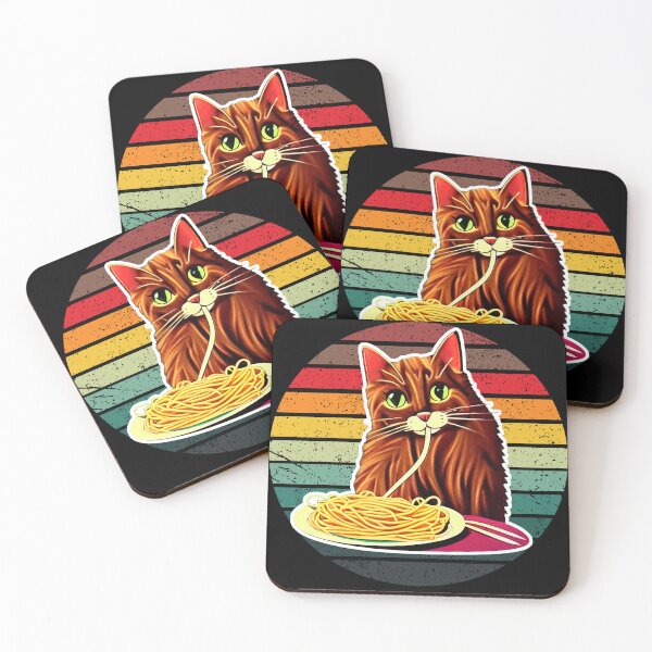 Item preview, Cat eating spaghetti designed and sold by sarodigiart.