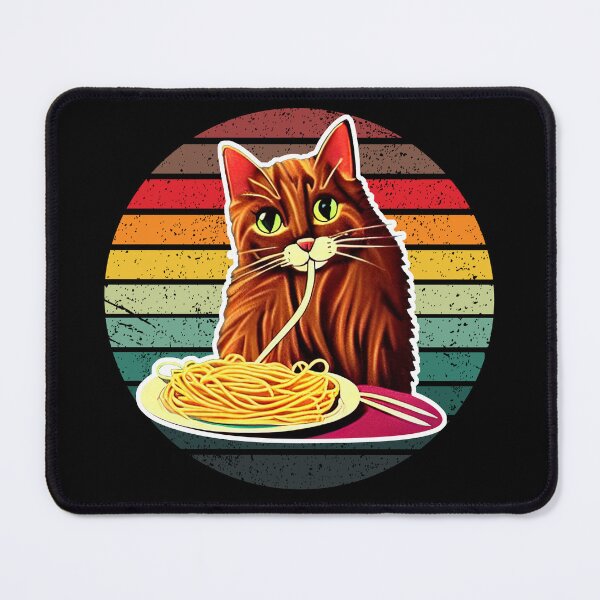 Item preview, Cat eating spaghetti designed and sold by sarodigiart.