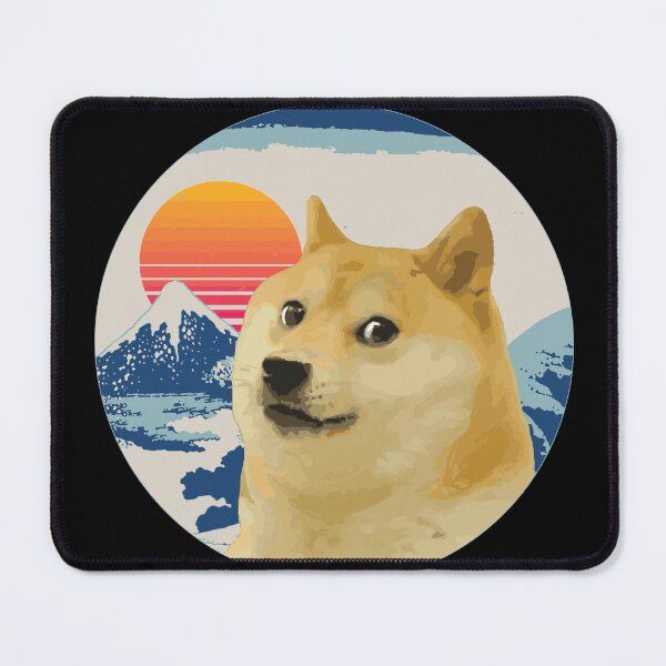 Item preview, Doge Meme Much Wow japan mount fuji hokusai SHIBA INU designed and sold by cowtownCOWBOY.