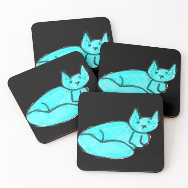 Item preview, Blue Fluffy Cat designed and sold by Catostrophiqu.