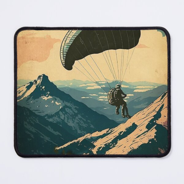 Item preview, Andes Paragliding Vintage Travel Art Poster designed and sold by OldTravelArt.