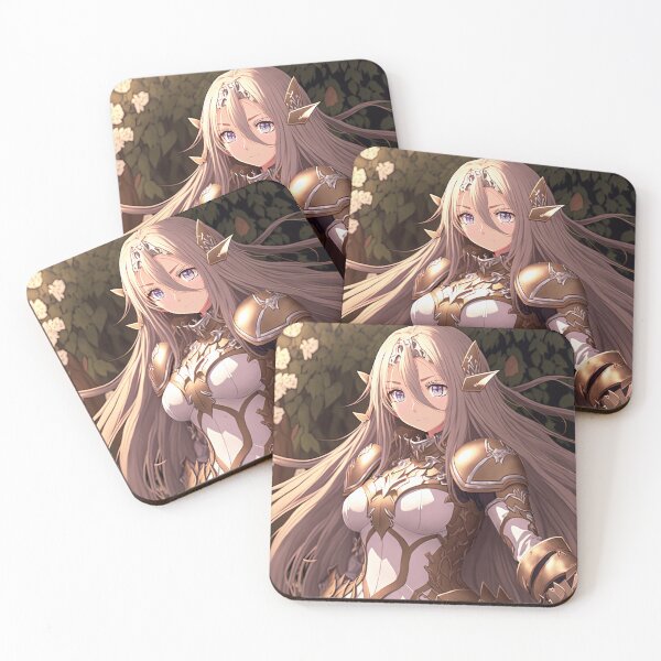 Item preview, "A Vision of Beauty and Bravery: A Portrait of a Fantasy Crusader Girl in Stunning White and Gold Plate Mail" designed and sold by PJGartui.