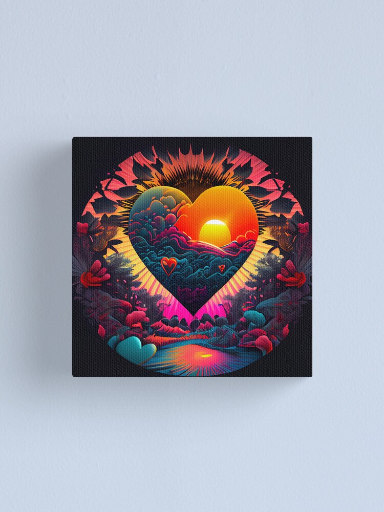 Heart-Shaped Textured Abstract Art: Canvas Prints, Frames & Posters