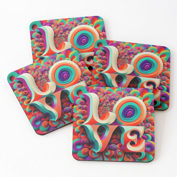 Item preview, Love, a dreamy abstract art, psychedelic and trippy love for valentines designed and sold by GeoffBeattie.
