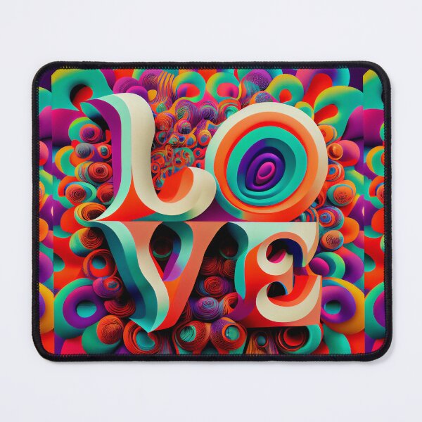 Item preview, Love, a dreamy abstract art, psychedelic and trippy love for valentines designed and sold by GeoffBeattie.