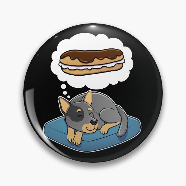 Item preview, Australian Cattle Dog dreaming about Eclairs designed and sold by DoggieDelights.