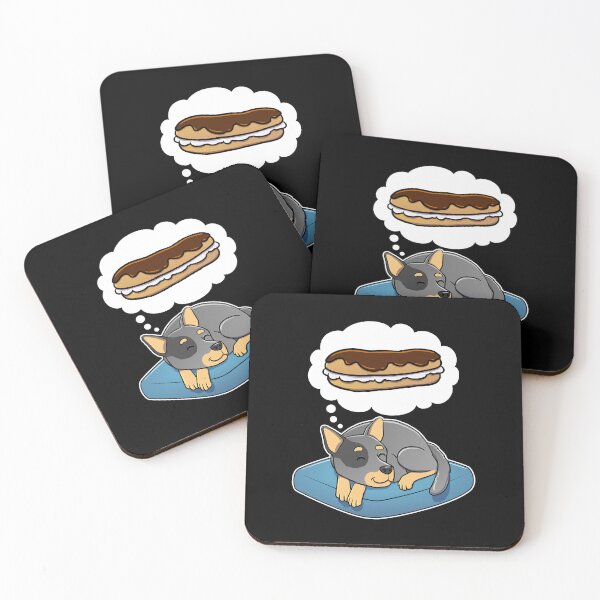 Item preview, Australian Cattle Dog dreaming about Eclairs designed and sold by DoggieDelights.