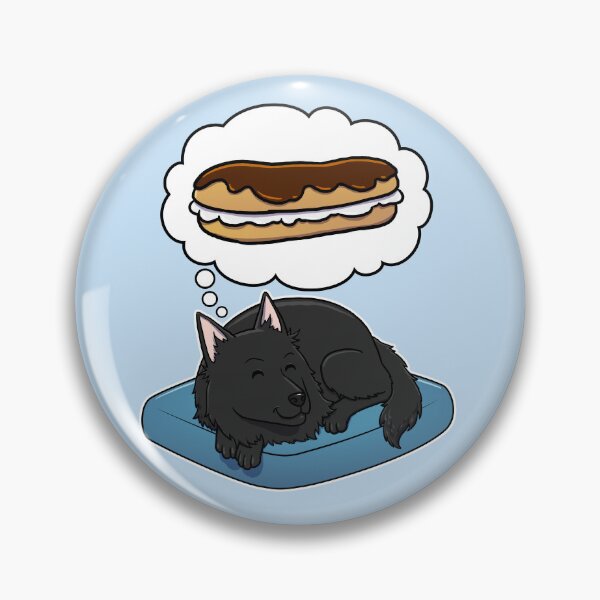 Item preview, Belgian Sheepdog dreaming about Eclairs designed and sold by DoggieDelights.