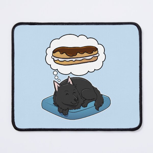 Item preview, Belgian Sheepdog dreaming about Eclairs designed and sold by DoggieDelights.