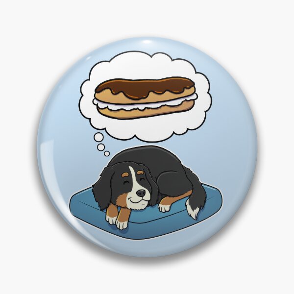 Item preview, Bernese Mountain Dog dreaming about Eclairs designed and sold by DoggieDelights.
