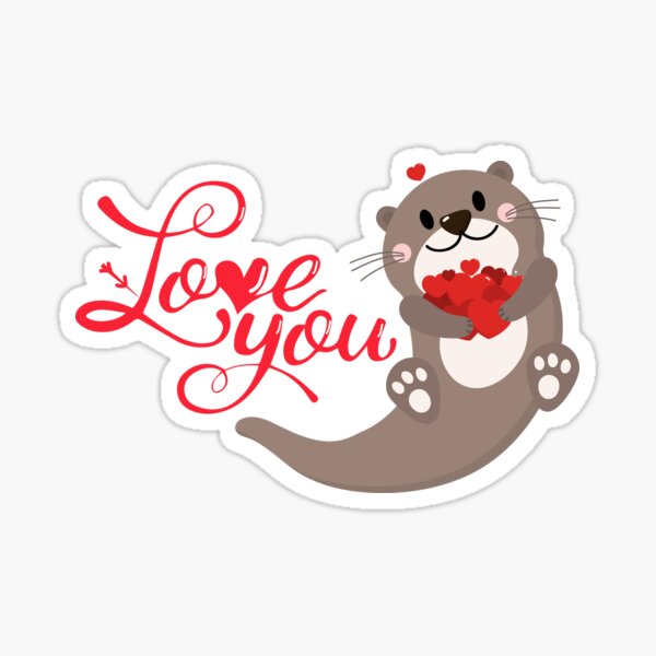 You're My Significant Otter Tea Towel Dish Cloth Funny Valentines