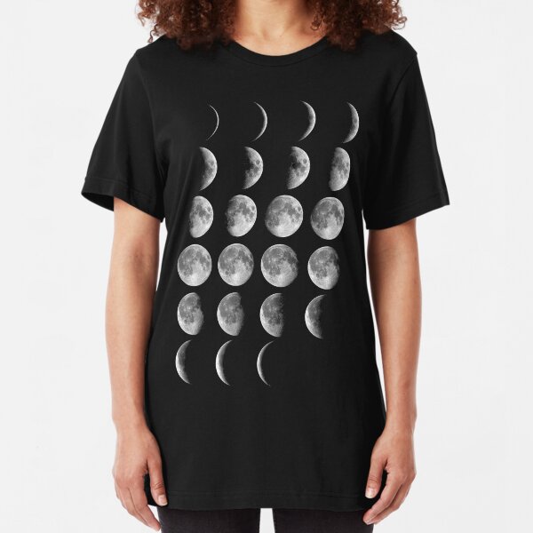 Moon Phases Slim Fit T-Shirt