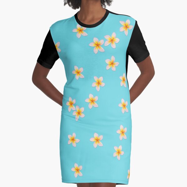 frangipanis - BLUE - Manly, Australia Graphic T-Shirt Dress