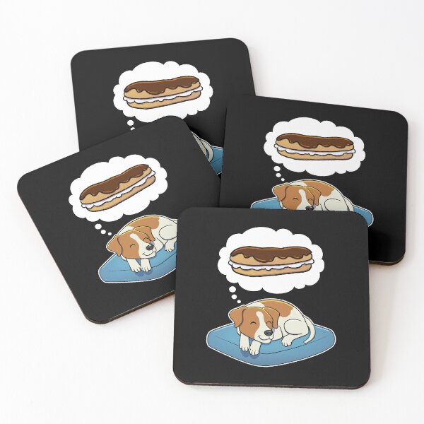 Item preview, Jack Russell Terrier dreaming about Eclairs designed and sold by DoggieDelights.