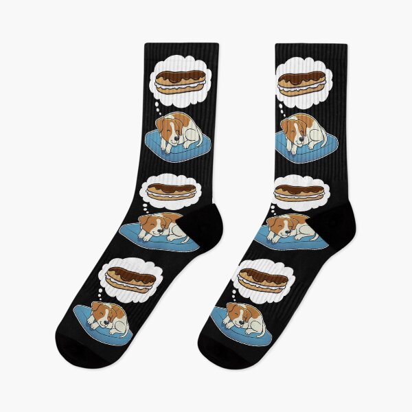Item preview, Jack Russell Terrier dreaming about Eclairs designed and sold by DoggieDelights.