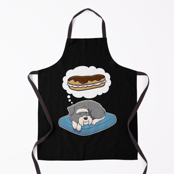Item preview, Miniature Schnauzer dreaming about Eclairs designed and sold by DoggieDelights.