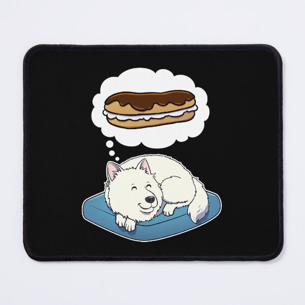 Item preview, Samoyed dreaming about Eclairs designed and sold by DoggieDelights.