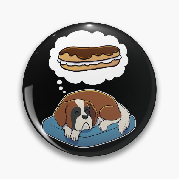 Item preview, St Bernard dreaming about Eclairs designed and sold by DoggieDelights.