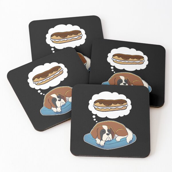 Item preview, St Bernard dreaming about Eclairs designed and sold by DoggieDelights.