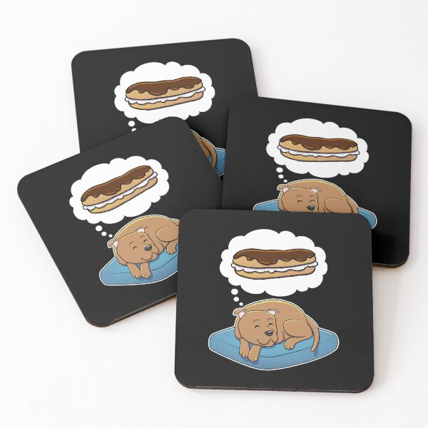 Item preview, Staffordshire Bull Terrier dreaming about Eclairs designed and sold by DoggieDelights.