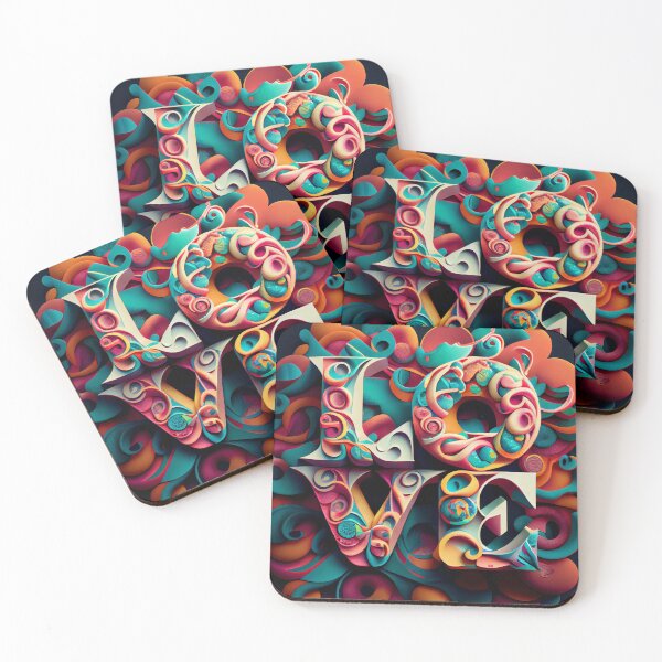 Item preview, Love, abstract art, psychedelic, trippy love for valentines designed and sold by GeoffBeattie.