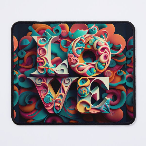 Item preview, Love, abstract art, psychedelic, trippy love for valentines designed and sold by GeoffBeattie.