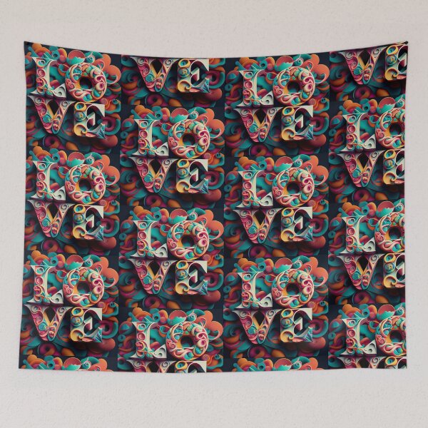 Item preview, Love, abstract art, psychedelic, trippy love for valentines designed and sold by GeoffBeattie.