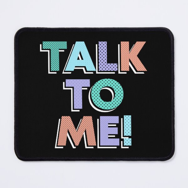 Item preview, Talk To Me Blue Purple Halftone Drop Shadow Slogan designed and sold by JessicaAmber.