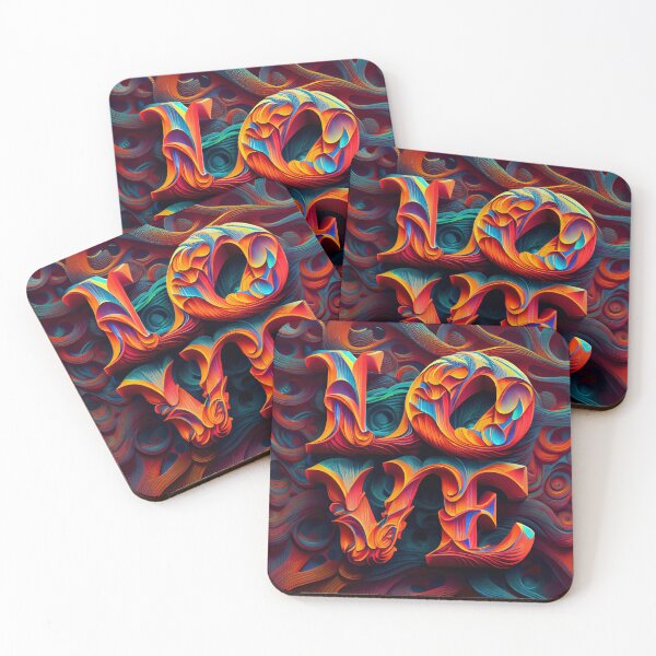 Item preview, LOVE Love, abstract, psychedelic, contemporary, trippy love for valentines designed and sold by GeoffBeattie.