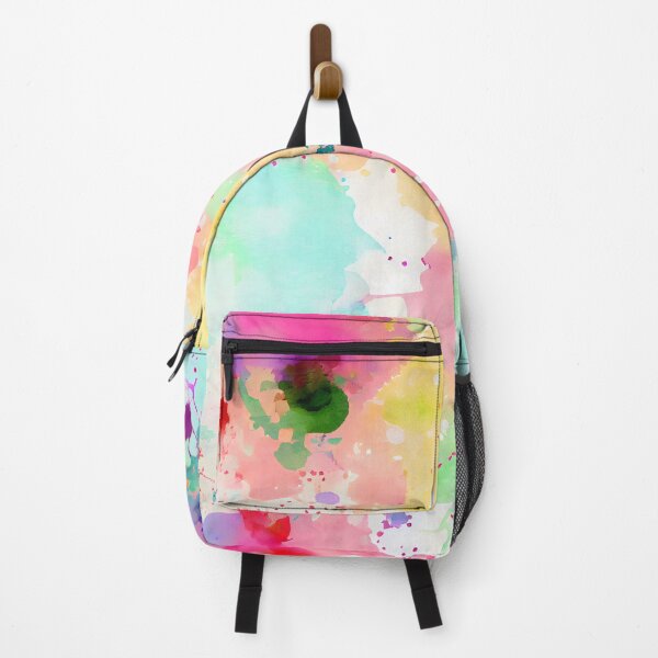 Item preview, Spring Pastel Ink Splash Rainbow Uplifting Pattern Positive Vibes designed and sold by ClairesPatterns.