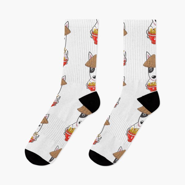 Item preview, Funny Bull Terrier Eating Noodles designed and sold by Pet Station.