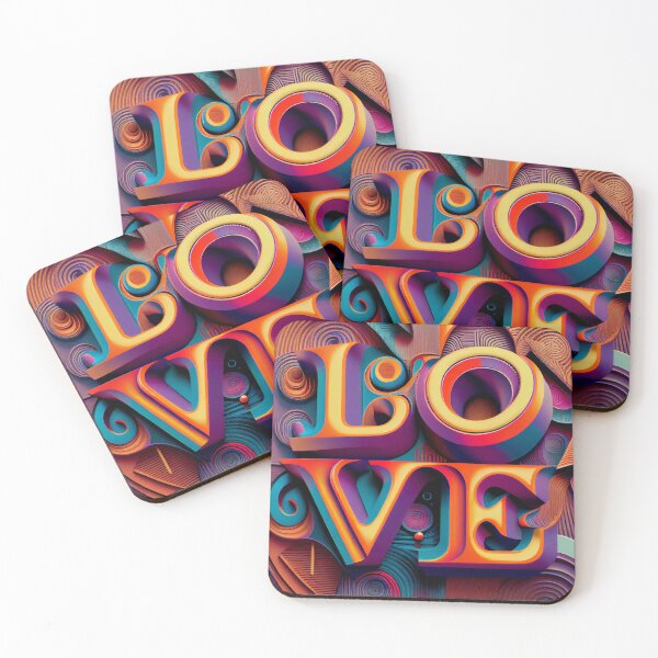 Item preview, LOVE a Love, abstract, psychedelic, contemporary, trippy love for valentines designed and sold by GeoffBeattie.