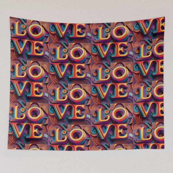 Item preview, LOVE a Love, abstract, psychedelic, contemporary, trippy love for valentines designed and sold by GeoffBeattie.
