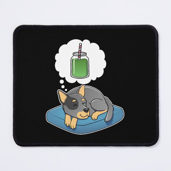 Item preview, Australian Cattle Dog dreaming about Green Smoothies designed and sold by DoggieDelights.