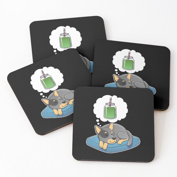 Item preview, Australian Cattle Dog dreaming about Green Smoothies designed and sold by DoggieDelights.