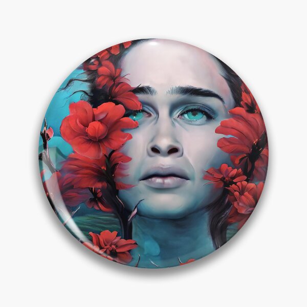Item preview, woman with red flowers designed and sold by bogfl.