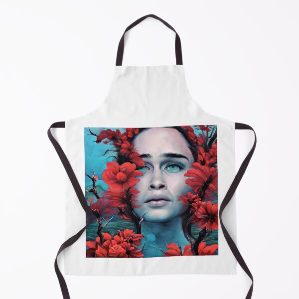 Item preview, woman with red flowers designed and sold by bogfl.