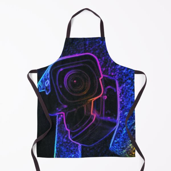 Item preview, Vibrant neon photograph of video camera in cartoon chic designed and sold by Neonmystiq.