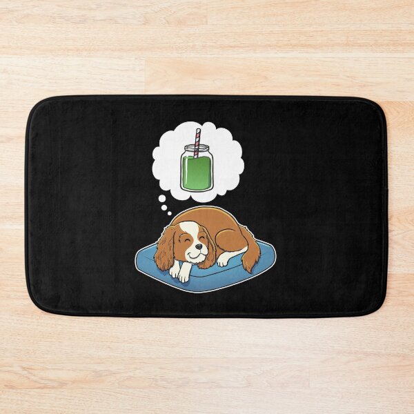 Item preview, Cavalier King Charles Spaniel dreaming about Green Smoothies designed and sold by DoggieDelights.