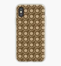 Brown Inverted Circle Pattern iPhone Case