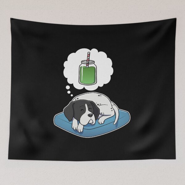 Item preview, English Pointer dreaming about Green Smoothies designed and sold by DoggieDelights.