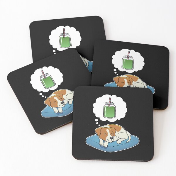 Item preview, Jack Russell Terrier dreaming about Green Smoothies designed and sold by DoggieDelights.