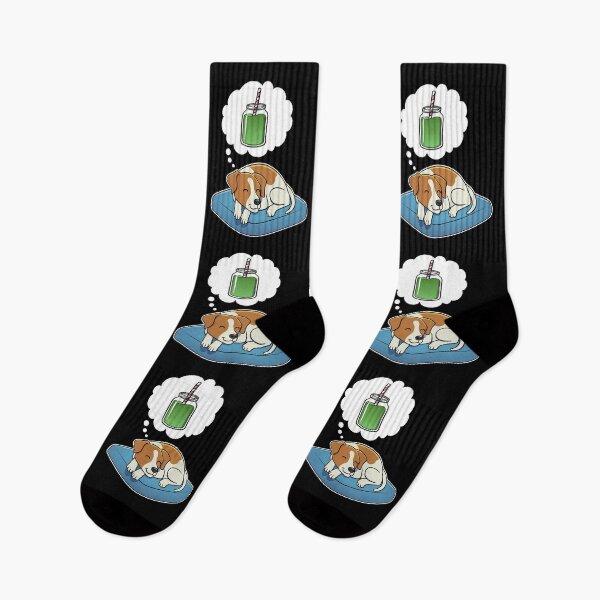 Item preview, Jack Russell Terrier dreaming about Green Smoothies designed and sold by DoggieDelights.