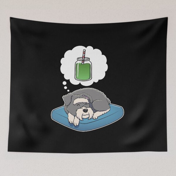 Item preview, Miniature Schnauzer dreaming about Green Smoothies designed and sold by DoggieDelights.