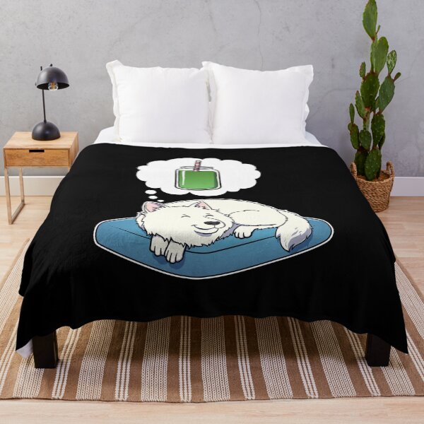 Item preview, Samoyed dreaming about Green Smoothies designed and sold by DoggieDelights.
