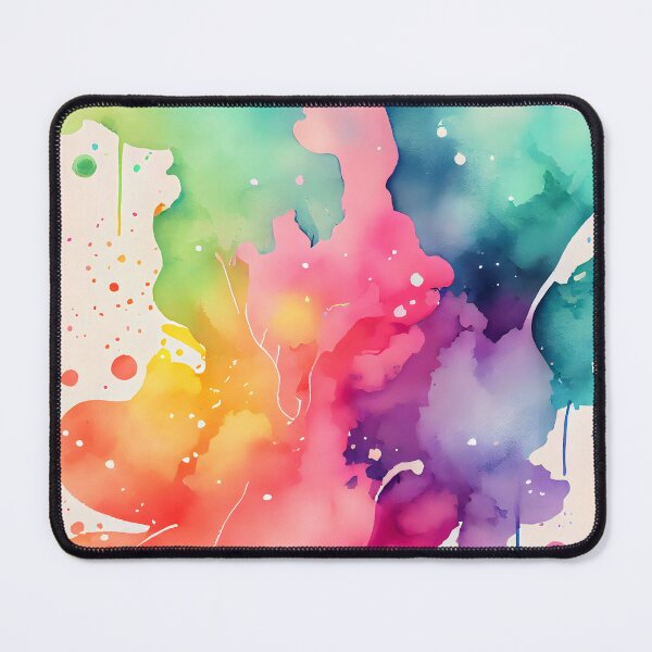 Item preview, Rainbow Ink Clouds Splash Uplifting Pattern Positive Vibes Happy Joyful Self Love Feel Good designed and sold by ClairesPatterns.