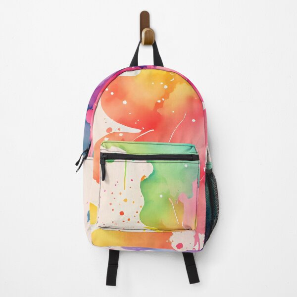 Item preview, Rainbow Ink Clouds Splash Uplifting Pattern Positive Vibes Happy Joyful Self Love Feel Good designed and sold by ClairesPatterns.