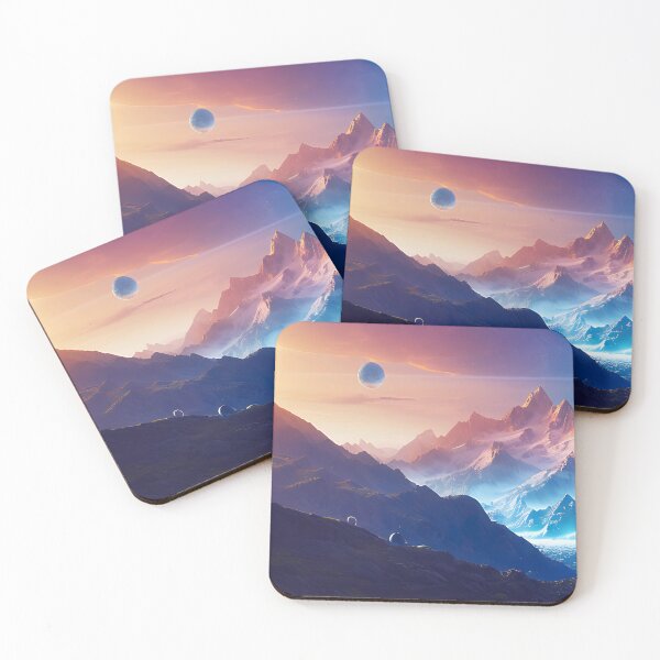 Aperçu de l'œuvre Montagnes et ciel bleu créée et vendue par LeveLpLus.